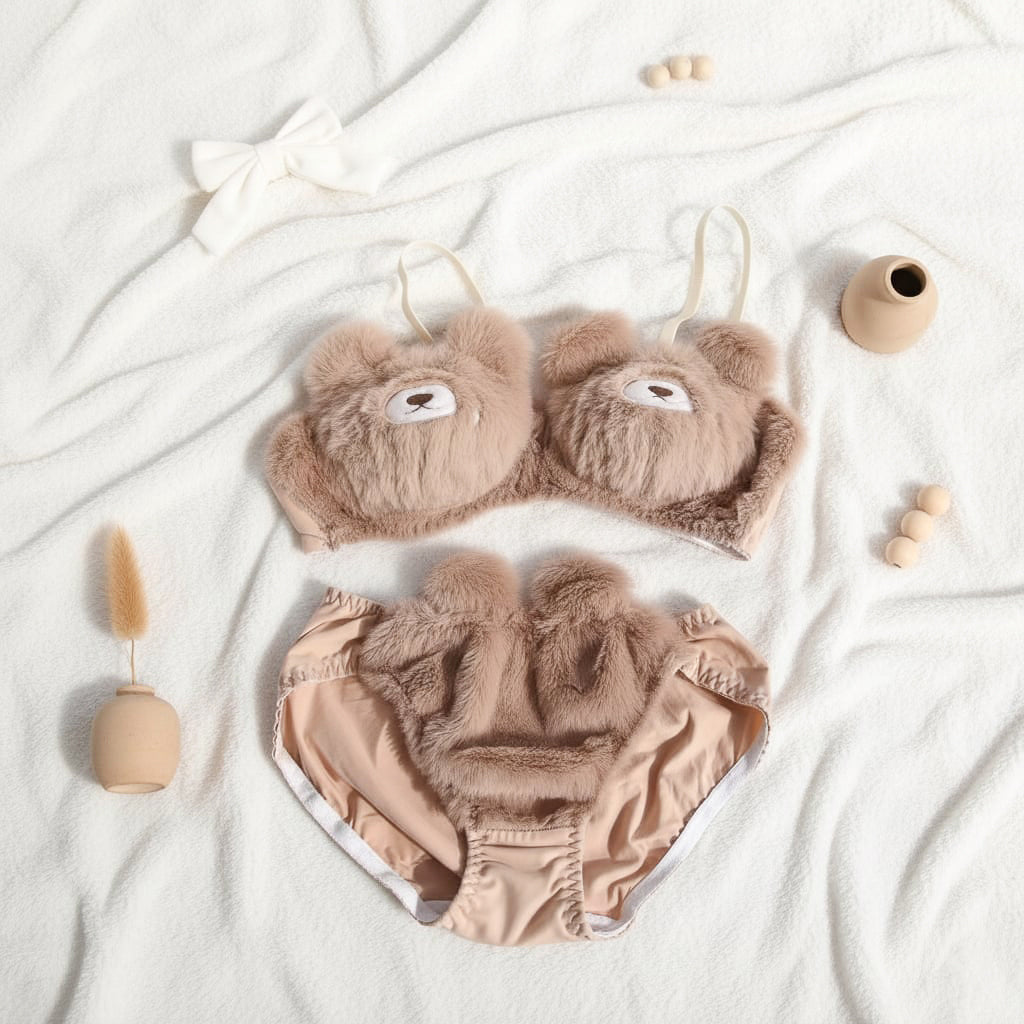 Fluffy Teddy Lingerie Set