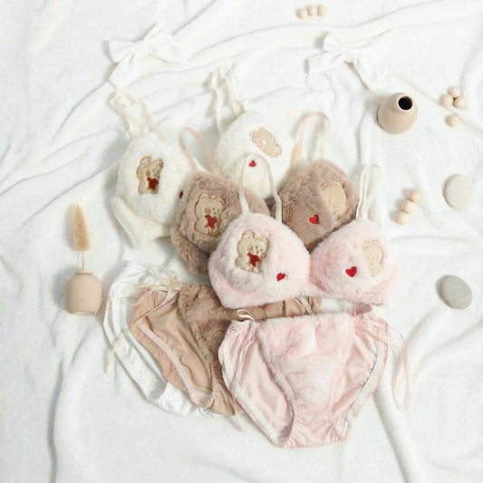 Fluffy Love Teddies Lingerie Set